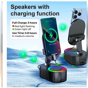 NWT Wireless Induction Audio Bluetooth Speaker 5in1